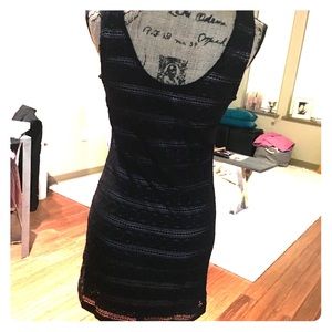 Lacey Black Dress with Nude Undertone